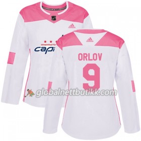 Washington Capitals Hockeydrakt Dmitry Orlov 9 2017-2018 Hvit Rosa Fashion Adidas Authentic - Dame